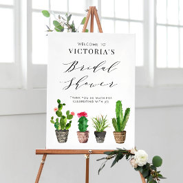 Póster Boho Potents Succulents y Cactus Bridal Shower