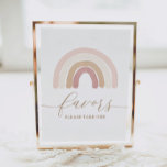 Póster Boho Rainbow Birthday favorece el Rótulo<br><div class="desc">¡Invite a los invitados a hacerse un favor en el cumpleaños de su pequeña persona con esta señal con la temática del arcoiris!</div>