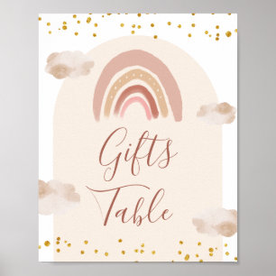 Póster Boho Rainbow ¿No es maravillosa mesa de regalos?