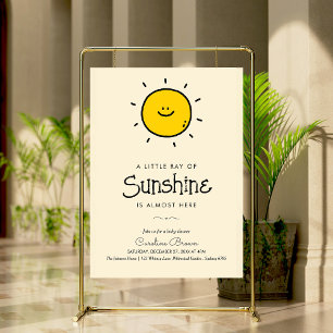 Póster Boho Rayo Pequeño Del Sol Ducha Bebé