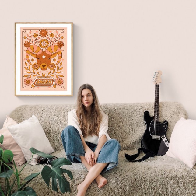 Póster Boho Retro Aries Zodíaco (Subido por el creador)