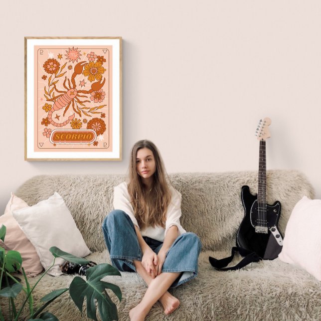 Póster Boho Retro Escorpio Zodiaco (Subido por el creador)