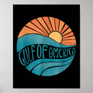 Póster Boho Retro Vintage Del Golfo De Eeuu