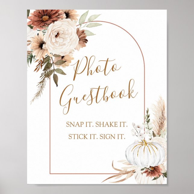 Póster Boho ruso de calabaza se enamora libro de fotos (Frente)