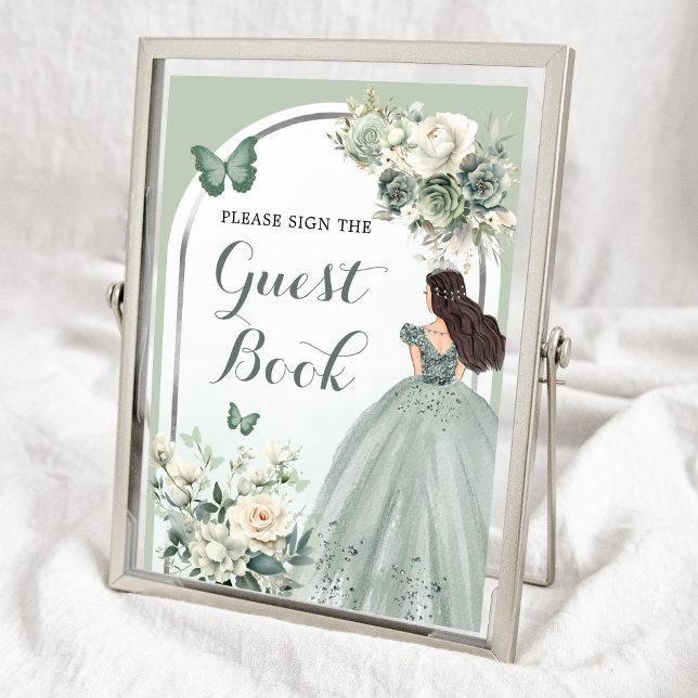 Póster Boho Sage Green Royal Rosas Mis 15 Años Libro Invi (Subido por el creador)