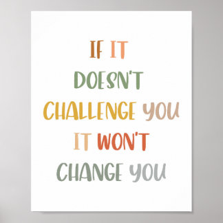 Póster Boho Si No Te Reta, No Cambiará