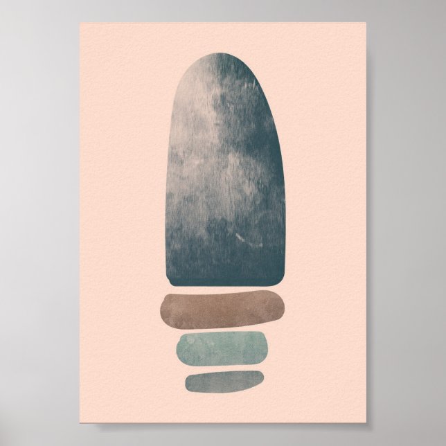 Póster Boho Simple Natural Dibuja Estética De La Moda Boh (Frente)