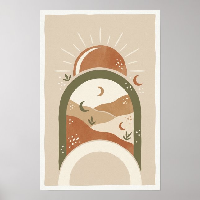 Póster Boho Sol y Arcos (Frente)