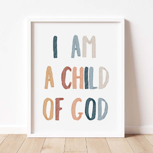 Póster Boho Soy un hijo de Dios poster