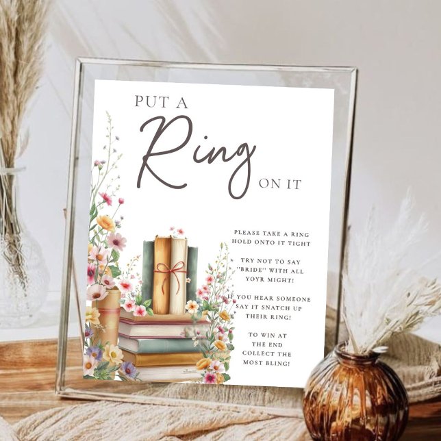 Póster Boho Storybook Floral "Pon un anillo en ello" Brig (Subido por el creador)