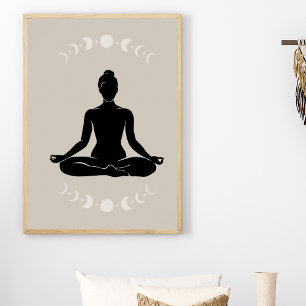Póster Boho Style Yoga Pose Gift of Yoga