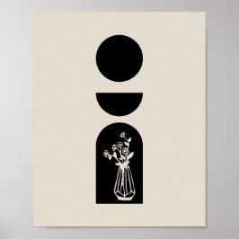 Póster Boho Sun Moon Flower Pot boho bohemian