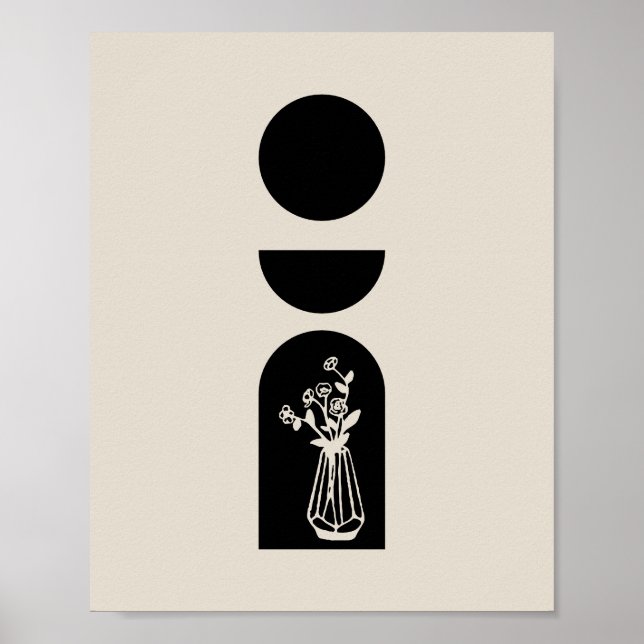 Póster Boho Sun Moon Flower Pot boho bohemian (Frente)