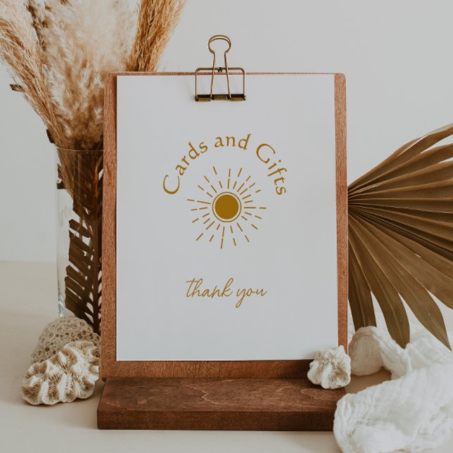 Póster Boho Sunshine Baby Shower Cards and Gifts Rótulo (Subido por el creador)