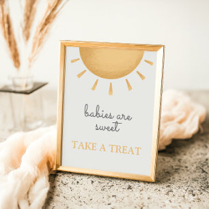 Póster Boho Sunshine Baby Shower favorece al Rótulo