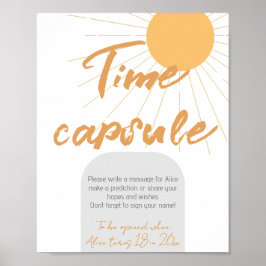 Póster Boho sunshine Birthday Time Capsule