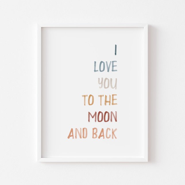 Póster Boho te amo a la luna y a la huella (Subido por el creador)