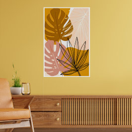 Póster Boho Tropical Leaf Art