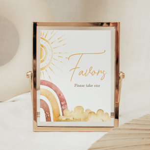 Póster Boho viene el hijo que Baby Shower favorece