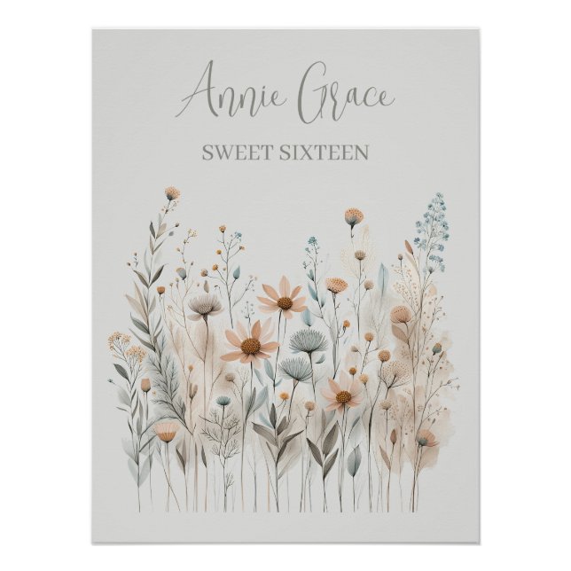 Póster Boho Wildflower (Anverso)