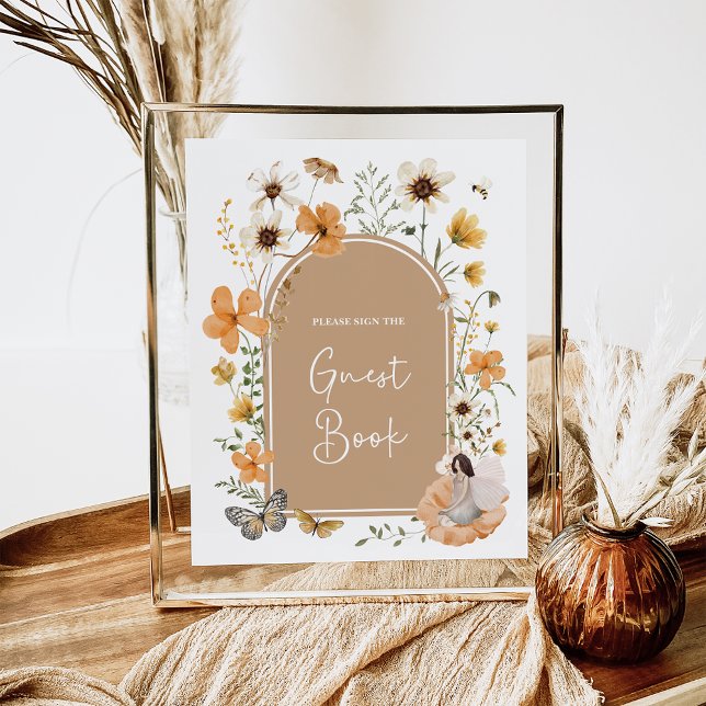 Póster Boho Wildflower Fairy | Rótulo del libro de invita (Subido por el creador)