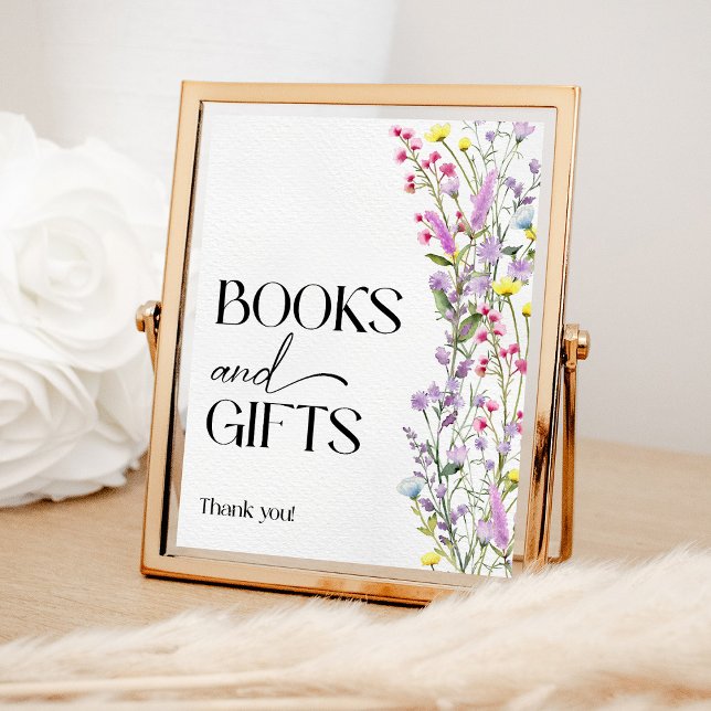 Póster Boho Wildflower Floral Baby Shower Libros y regalo (Subido por el creador)