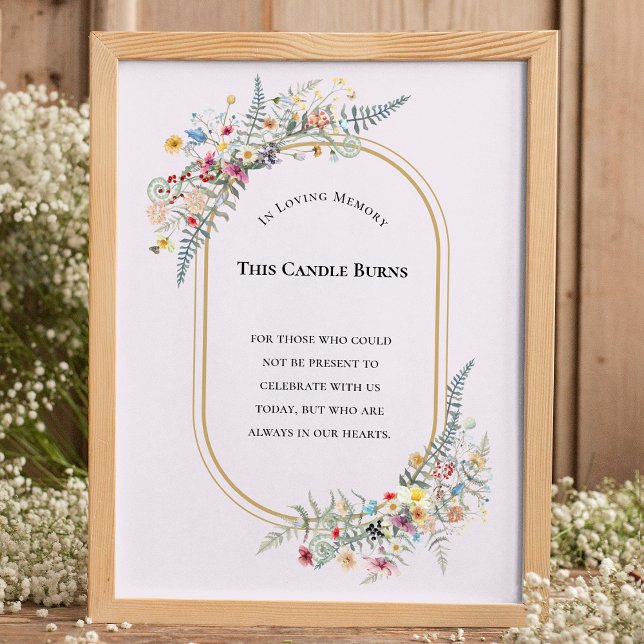 Póster Boho Wildflower Helecho Lavanda Esta Vela Arde (Subido por el creador)