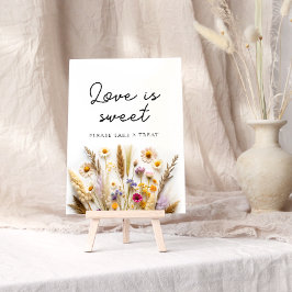Póster Boho Wildflower Love is Sweet Take a Tret