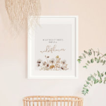 Boho Wildflower Poster