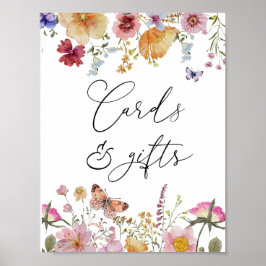 Póster Boho Wildflowers Cards and Gifts Poster