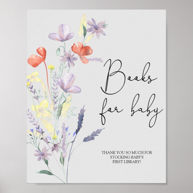 Póster Boho Wildflowers - Libros para bebé (Frente)