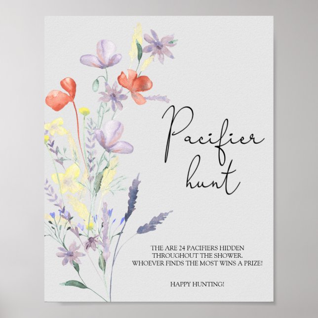 Póster Boho Wildflowers pacificador caza juego de ducha d (Frente)