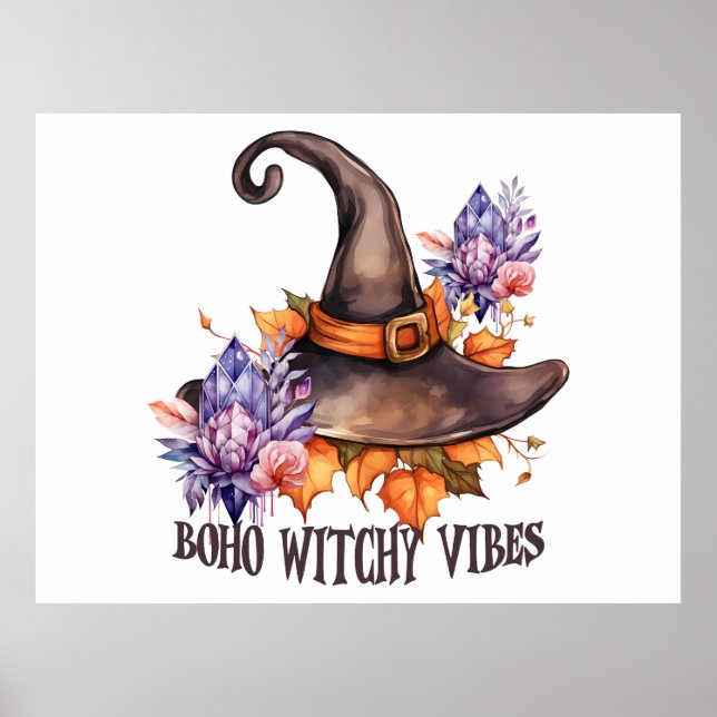 Póster Boho Witchy Vibes Halloween  (Frente)