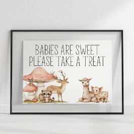 Póster Boho Woodland Animals Baby Shower favorecen al Rót