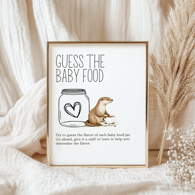 Póster Boho Woodland Animals Shower Adivinan Rótulo de co (Subido por el creador)