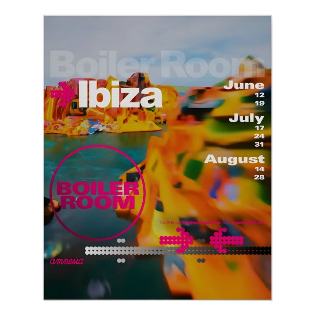 Póster Boiler Room - Amnesia Ibiza (Anverso)