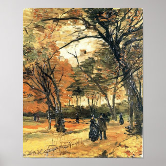 Póster Bois de Boulogne Caminando Van Gogh Bella Artes