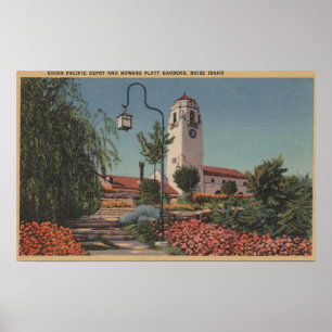 Póster Boise, ID - Vista de la Unión del Pacífico
