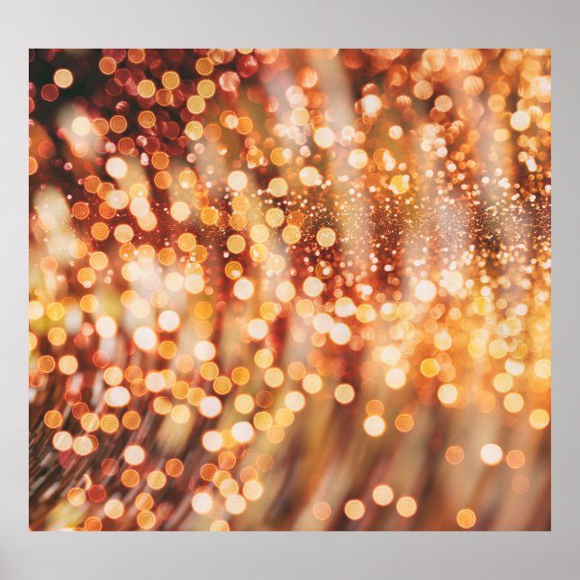 Póster Bokeh dorado: Obra ligera vintage (Frente)
