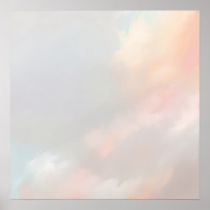 Póster Bokeh Pastel Soñador Abstracto Arcoíris S