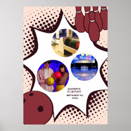 Póster Bola 11.ª Poster de Collage de fotos de cumpleaños