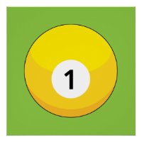 Bola amarilla Billiard Número Uno
