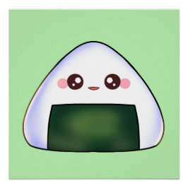 Póster Bola de arroz Onigiri de Japón