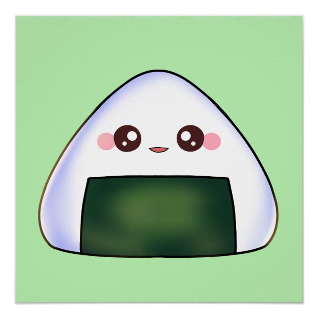 Póster Bola de arroz Onigiri de Japón (Anverso)
