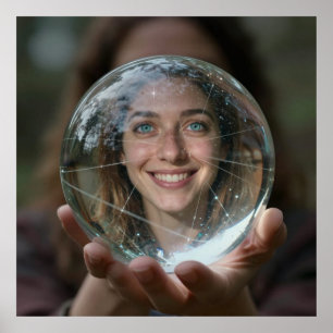 Póster Bola de Cristal de Brujería Antigua Il Alta Resol