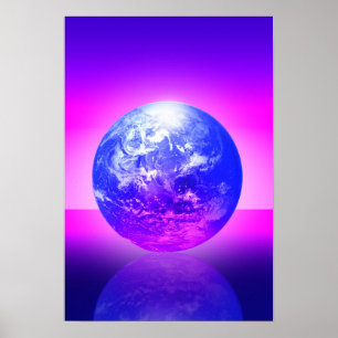 Póster Bola de cristal de la Tierra Imprimir, valor carte
