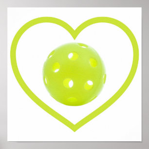 Póster bola de encurtidos amarillos