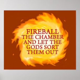 Póster Bola de fuego la cámara