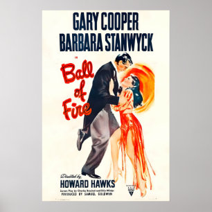 Póster Bola de Fuego Película 1941 CARTEL IMPRESO A5-A1