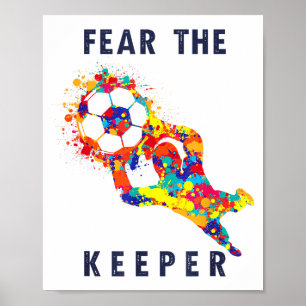 Póster Bola de Fútbol Cita Divertida del Portero